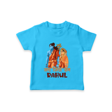 Victory to Sita and Ram T-Shirt | Personalized T-Shirt for Ram Jayanti - SKY BLUE - 0-5 Months Old (Chest 17")