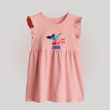 Jai Shri Ram Devotional Kids Baby Frock - BABY PINK - 0 - 3 Months Old (Chest 17")