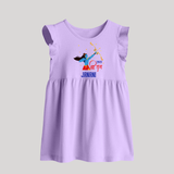 Jai Shri Ram Devotional Kids Baby Frock - LILAC - 0 - 3 Months Old (Chest 17")