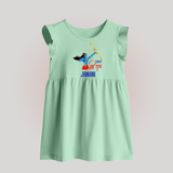 Jai Shri Ram Devotional Kids Baby Frock - MINT GREEN - 0 - 3 Months Old (Chest 17")