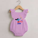 Jai Shri Ram Devotional Kids Romper Frock - BABY PINK - 0 - 3 Months Old (Chest 19")