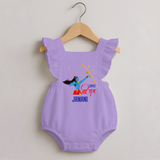 Jai Shri Ram Devotional Kids Romper Frock - LILAC - 0 - 3 Months Old (Chest 19")