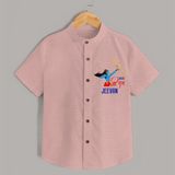 Victory to Lord Ram Shirt | Custom Shirt for Ram Bhakt - PEACH - 0 - 6 Months Old (Chest 23")