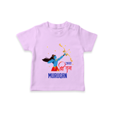Jai Shri Ram Devotional Kids T-Shirt - LILAC - 0-5 Months Old (Chest 17")