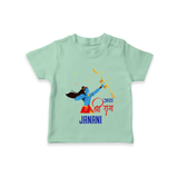 Victory to Lord Ram T-Shirt | Custom T-Shirt for Ram Bhakt - MINT GREEN - 0-5 Months Old (Chest 17")