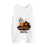 Victory to King Shri Ramachandra of Ayodhya Romper Suit | Personalized Romper Suit for Ram Bhakt - WHITE - 0 - 5 Months Old (Chest 18")