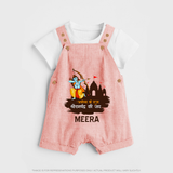 Ayodhya Ke Raja Shri Ramchandra Ki Jai Kids Dungaree - PEACH - 0 - 5 Months Old (Chest 18")