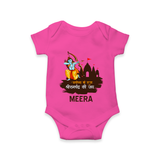 Victory to King Shri Ramachandra of Ayodhya Romper | Personalized Romper for Ram Bhakt - HOT PINK - New Born (Chest 14")