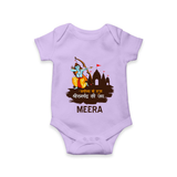 Victory to King Shri Ramachandra of Ayodhya Romper | Personalized Romper for Ram Bhakt - LILAC - New Born (Chest 14")