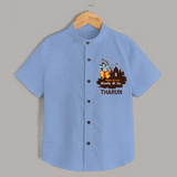 Victory to King Shri Ramachandra of Ayodhya Shirt | Personalized Shirt for Ram Bhakt - SKY BLUE - 0 - 6 Months Old (Chest 23")