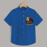 Victory to King Shri Ramachandra of Ayodhya Shirt | Personalized Shirt for Ram Bhakt - COBALT BLUE - 0 - 6 Months Old (Chest 23")
