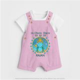 Ram Siya Ram Jai Jai Ram Kids Dungaree - BABY PINK - 0 - 5 Months Old (Chest 18")