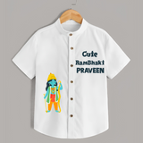 Cute Rambhakt Shirt | Personalized Baby Shirt for Ram Bhakt - WHITE - 0 - 6 Months Old (Chest 23")
