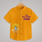 Little Ram Bhakt Shirt | Personalized Baby Shirt for Ram Bhakt - CHROME YELLOW - 0 - 6 Months Old (Chest 23")