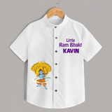 Little Ram Bhakt Shirt | Personalized Baby Shirt for Ram Bhakt - WHITE - 0 - 6 Months Old (Chest 23")