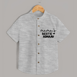 Mama's Bestie Shirt | Personalized Baby Outfit for Mama's Little Bestie - GREY - 0 - 6 Months Old (Chest 23")