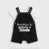Mama's Bestie Dungaree Set | Personalized Baby Outfit for Mama's Little Bestie - BLACK - 0 - 5 Months Old (Chest 18")