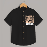 Mama's Expensive Little Bestie Shirt | Custom Name Baby Shirt for Mama's Darling - BLACK - 0 - 6 Months Old (Chest 23")
