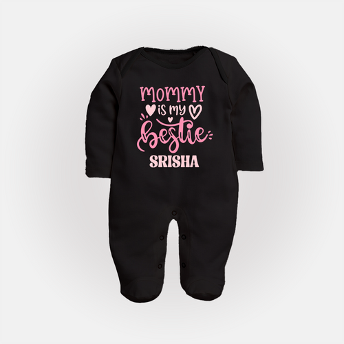 Mommy Is My Bestie Sleep Suit / Full Sleeve Body Suit | Personalized Baby Outfit for Mommy's Bestie