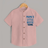 Mama's Little Bestie Shirt | Custom Baby Shirt for Mama's Little One - PEACH - 0 - 6 Months Old (Chest 23")