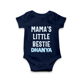 Mama's Little Bestie Romper / Onesie | Custom Baby Romper / Onesie for Mama's Little One - NAVY BLUE - New Born (Chest 14")