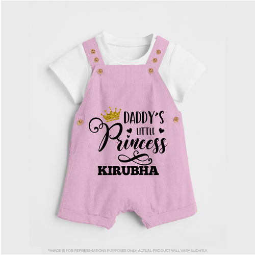 Daddy's Little Princess Dungaree Set | Personalized Baby Dungaree Set for Daddy's Princess