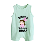 Daddy's Princess Romper Suit / Sleeveless Romper | Custom Baby Outfit for Daddy's Darling - MINT GREEN - 0 - 5 Months Old (Chest 18")