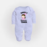 Daddy's Princess Sleep Suit / Full Sleeve Body Suit | Custom Baby Outfit for Daddy's Darling - BABY BLUE - New Born (Chest 7.5")