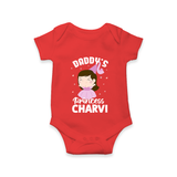 Daddy's Princess Romper / Onesie | Custom Baby Outfit for Daddy's Darling - RED - New Born (Chest 14")