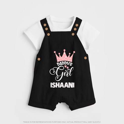 Daddy's Girl Dungaree Set | Personalized Baby Dungaree Set for Daddy's Girl