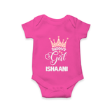 Daddy's Girl Romper / Onesie | Personalized Baby Romper / Onesie for Daddy's Girl - HOT PINK - New Born (Chest 14")