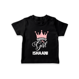 Daddy's Girl T-Shirt | Personalized Baby T-Shirt for Daddy's Girl - BLACK - 0-5 Months Old (Chest 17")