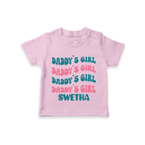 Daddy's Girl T-Shirt | Custom Baby T-Shirt for Daddy's Little Girl - BABY PINK - 0-5 Months Old (Chest 17")