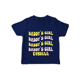 Daddy's Girl T-Shirt | Custom Baby T-Shirt for Daddy's Little Girl - NAVY BLUE - 0-5 Months Old (Chest 17")