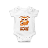 Mommy's Little Night Owl Romper / Onesie | Personalized Baby Romper / Onesie for the Little Night Owl - WHITE - New Born (Chest 14")
