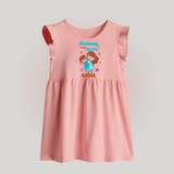 Mommy Is My Bestie Baby Frock | Personalized Outfit for Mommy's Bestie - BABY PINK - 0 - 3 Months Old (Chest 17")