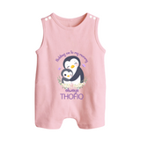 Holding On To My Mummy Always Romper Suit / Sleeveless Romper | Custom Baby Romper Suit / Sleeveless Romper for Mommy's Little One - BABY PINK - 0 - 5 Months Old (Chest 18")