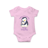 Holding On To My Mummy Always Romper / Onesie | Custom Baby Romper / Onesie for Mommy's Little One - BABY PINK - New Born (Chest 14")