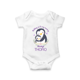 Holding On To My Mummy Always Romper / Onesie | Custom Baby Romper / Onesie for Mommy's Little One - WHITE - New Born (Chest 14")