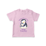 Holding On To My Mummy Always T-Shirt | Custom Baby T-Shirt for Mommy's Little One - BABY PINK - 0-5 Months Old (Chest 17")