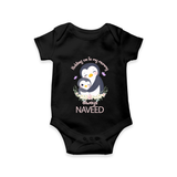 Holding On To My Mummy Always Romper / Onesie | Custom Baby Romper / Onesie for Mommy's Little One - BLACK - New Born (Chest 14")