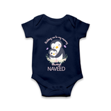 Holding On To My Mummy Always Romper / Onesie | Custom Baby Romper / Onesie for Mommy's Little One - NAVY BLUE - New Born (Chest 14")
