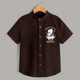 Holding On To My Mummy Always Shirt | Custom Baby Shirt for Mommy's Little One - CHOCOLATE BROWN - 0 - 6 Months Old (Chest 23")