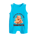 Born To Rule Nana's Heart Romper Suit / Sleeveless Romper | Personalized Baby Romper Suit / Sleeveless Romper for Nana's Little Ruler - SKY BLUE - 0 - 5 Months Old (Chest 18")