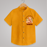 Born To Rule Nana's Heart Shirt | Personalized Baby Shirt for Nana's Little Ruler - CHROME YELLOW - 0 - 6 Months Old (Chest 23")