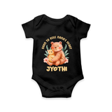Born To Rule Nana's Heart Romper / Onesie | Personalized Baby Romper / Onesie for Nana's Little Ruler - BLACK - New Born (Chest 14")