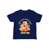 Born To Rule Nana's Heart T-Shirt | Personalized Baby T-Shirt for Nana's Little Ruler - NAVY BLUE - 0-5 Months Old (Chest 17")