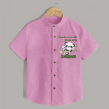 Grandma's Favourite Alarm Clock Shirt | Custom Baby Shirt for Grandma's Favorite - BABY PINK - 0 - 6 Months Old (Chest 23")