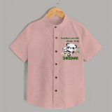 Grandma's Favourite Alarm Clock Shirt | Custom Baby Shirt for Grandma's Favorite - PEACH - 0 - 6 Months Old (Chest 23")