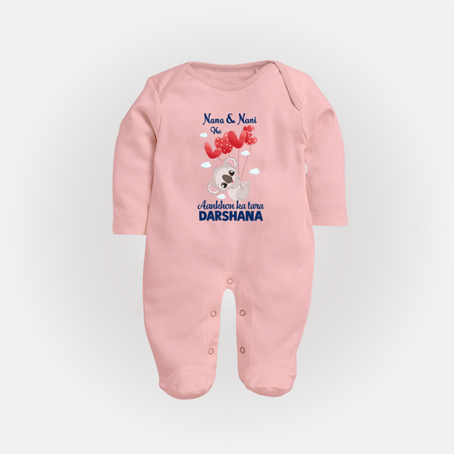 Nana Nani Ke Aankhon Ka Tara Sleep Suit / Full Sleeve Body Suit | Personalized Baby Sleep Suit / Full Sleeve Body Suit for Nana and Nani's Jewel